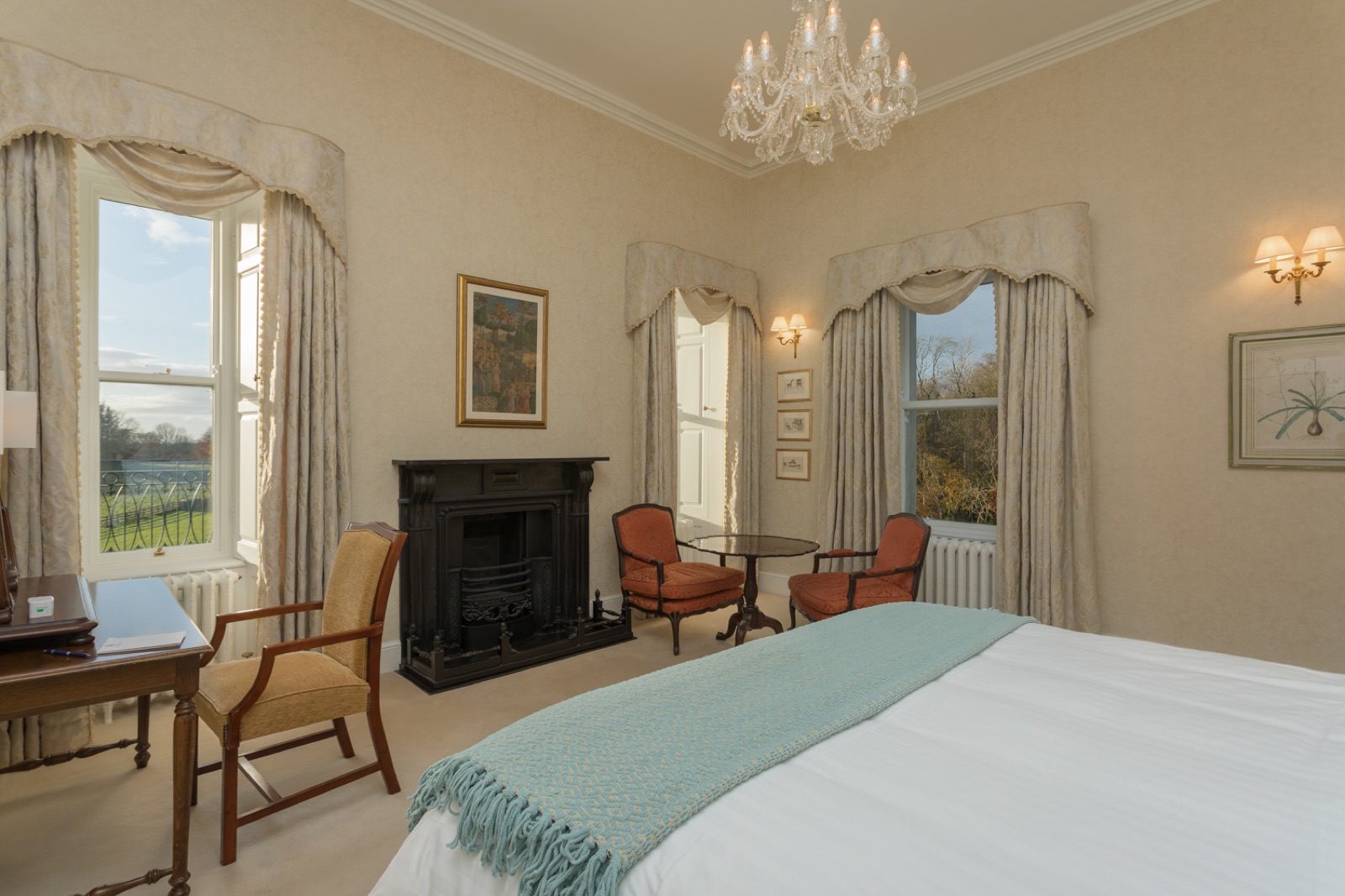 Master bedroom fireplace